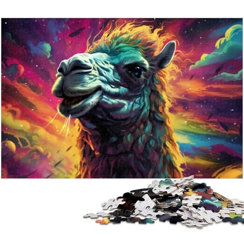 Puzzle für Erwachsene 1000 Teile Bunte Kamele präzise geschnittenes Puzzle ganze Familie 1000 Teile (38 x 26 cm) von zouxangzz