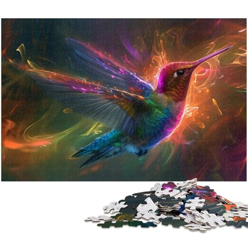 Puzzle für Erwachsene 1000 Teile Bunte Kolibri Puzzles für Papierpuzzles pädagogisches Spielzeug zum Stressabbau (Größe 38 x 26 cm) von zouxangzz