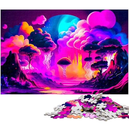 Puzzle für Erwachsene 1000 Teile Bunte Landschaft Heimdekoration Puzzle (Größe 75 x 50 cm) von zouxangzz