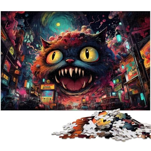 Puzzle für Erwachsene 1000 Teile Bunte Monster in Einer Fantasiestadt Puzzle jedes Teil ist einzigartig – anspruchsvolles Familienspiel 1000 Teile (75 x 50 cm) von zouxangzz