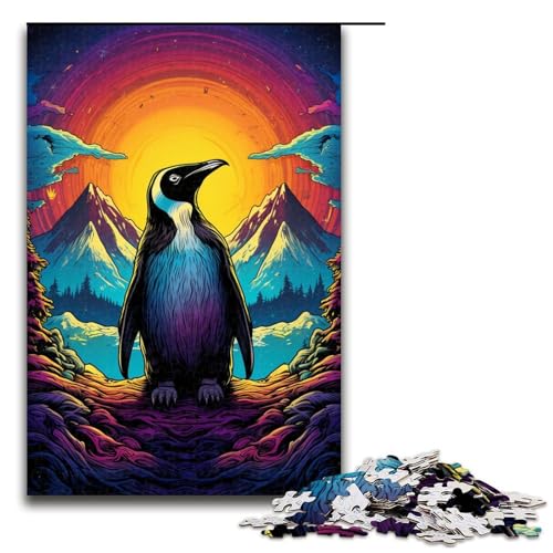Puzzle für Erwachsene 1000 Teile Bunte Pinguine Familien Holzpuzzle Lernspiel Herausforderungsspielzeug 75 x 50 cm Puzzle für Erwachsene 1000 Teile Bunte Pinguine Familien Holzpuzzle Lernspiel Herausforderungsspielzeug 75 x 50 cm von zouxangzz