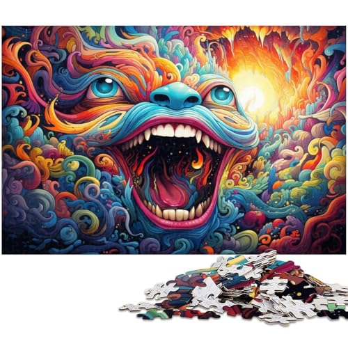 Puzzle für Erwachsene 1000 Teile Bunte Psychedelia Psychedelischer Monster Heimdekoration Puzzle 1000 Teile (38 x 26 cm) von zouxangzz