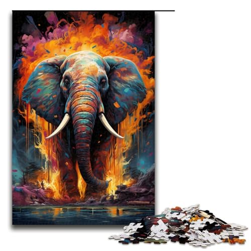 Puzzle für Erwachsene 1000 Teile Bunte Psychedelia der Elefanten Holzpuzzle 75 x 50 cm Puzzle für Erwachsene 1000 Teile Bunte Psychedelia der Elefanten Holzpuzzle 75 x 50 cm von zouxangzz