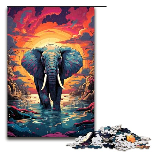 Puzzle für Erwachsene 1000 Teile Bunte Psychedelia der Elefanten Holzpuzzle Lernspiel Herausforderungsspielzeug 75 x 50 cm Puzzle für Erwachsene 1000 Teile Bunte Psychedelia der Elefanten Holzpuzzle Lernspiel Herausforderungsspielzeug 75 x 50 cm von zouxangzz