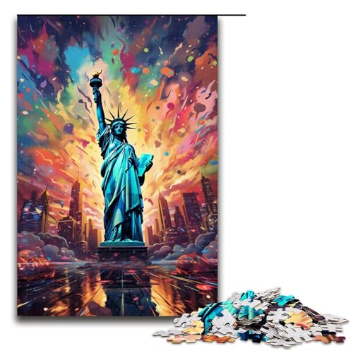 Puzzle für Erwachsene 1000 Teile Bunte Psychedelia der Freiheitsstatue Holzpuzzle für Kinder Lernspiel 75 x 50 cm Puzzle für Erwachsene 1000 Teile Bunte Psychedelia der Freiheitsstatue Holzpuzzle für Kinder Lernspiel 75 x 50 cm von zouxangzz