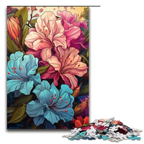 Puzzle für Erwachsene 1000 Teile Bunte Psychedelia der Rhododendren Holzpuzzle Lernspiel Herausforderungsspielzeug 75 x 50 cm Puzzle für Erwachsene 1000 Teile Bunte Psychedelia der Rhododendren Holzpuzzle Lernspiel Herausforderungsspielzeug 75 x 50 cm von zouxangzz