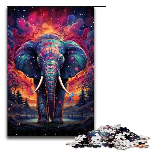 Puzzle für Erwachsene 1000 Teile Bunte Psychedelia der Sternenelefanten Holzpuzzle 75 x 50 cm Puzzle für Erwachsene 1000 Teile Bunte Psychedelia der Sternenelefanten Holzpuzzle 75 x 50 cm von zouxangzz