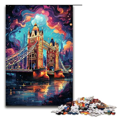 Puzzle für Erwachsene 1000 Teile Bunte Psychedelia der Tower Bridge Holzpuzzle für Kinder Lernspiel 75 x 50 cm Puzzle für Erwachsene 1000 Teile Bunte Psychedelia der Tower Bridge Holzpuzzle für Kinder Lernspiel 75 x 50 cm von zouxangzz