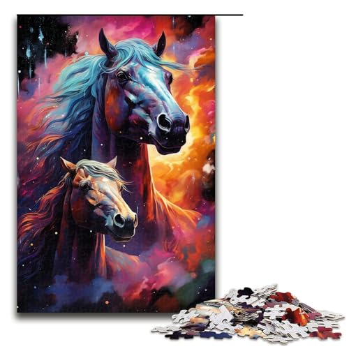 Puzzle für Erwachsene 1000 Teile Bunte Psychedelia des Sternenhimmels Pferdepuzzle Holzpuzzle Lernspiel Herausforderungsspielzeug 75 x 50 cm Puzzle für Erwachsene 1000 Teile Bunte Psychedelia des Sternenhimmels Pferdepuzzle Holzpuzzle Lernspiel Herausforderungsspielzeug 75 x 50 cm von zouxangzz