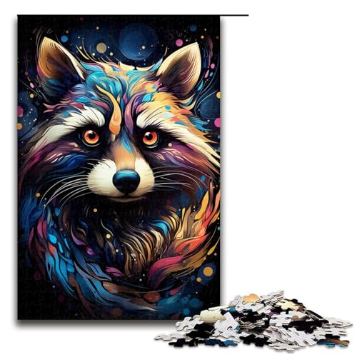 Puzzle für Erwachsene 1000 Teile Bunte Psychedelia des Sternenhimmels Waschbär Holzpuzzle für Kinder Lernspiel 75 x 50 cm Puzzle für Erwachsene 1000 Teile Bunte Psychedelia des Sternenhimmels Waschbär Holzpuzzle für Kinder Lernspiel 75 x 50 cm von zouxangzz