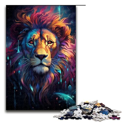 Puzzle für Erwachsene 1000 Teile Bunte Psychedelia des galaktischen Löwen Holzpuzzle für Kinder Lernspiel 75 x 50 cm Puzzle für Erwachsene 1000 Teile Bunte Psychedelia des galaktischen Löwen Holzpuzzle für Kinder Lernspiel 75 x 50 cm von zouxangzz