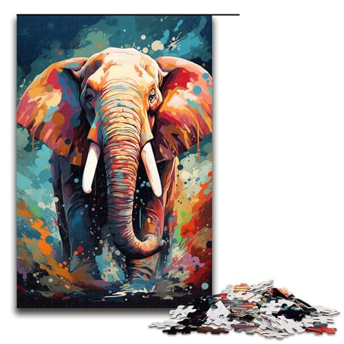 Puzzle für Erwachsene 1000 Teile Bunte Psychedelie süßer Elefanten Holzpuzzle Lernspiel Herausforderungsspielzeug 75 x 50 cm Puzzle für Erwachsene 1000 Teile Bunte Psychedelie süßer Elefanten Holzpuzzle Lernspiel Herausforderungsspielzeug 75 x 50 cm von zouxangzz