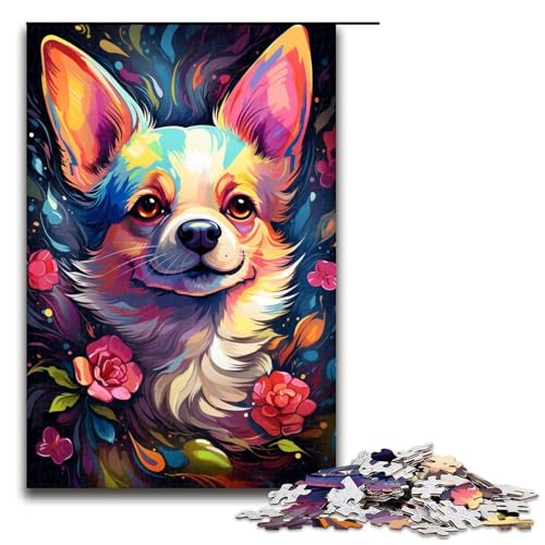 Puzzle für Erwachsene 1000 Teile Bunte Zeichnung eines Chihuahua Hundes Puzzle für Erwachsene Holzpuzzle Familienspiele Weihnachts und Geburtstagsgeschenke 75 x 50 cm Puzzle für Erwachsene 1000 Teile Bunte Zeichnung eines Chihuahua Hundes Puzzle für Erwachsene Holzpuzzle Familienspiele Weihnachts und Geburtstagsgeschenke 75 x 50 cm von zouxangzz
