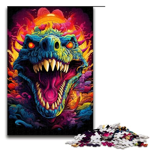 Puzzle für Erwachsene 1000 Teile Bunte Zeichnung eines Dinosauriers Holzpuzzle für Kinder Lernspiel 75 x 50 cm Puzzle für Erwachsene 1000 Teile Bunte Zeichnung eines Dinosauriers Holzpuzzle für Kinder Lernspiel 75 x 50 cm von zouxangzz