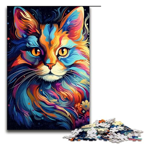 Puzzle für Erwachsene 1000 Teile Bunte exotische Katzen Lernspiele für Zuhause DIY Spielzeug tolles Geschenk für Spiele 75 x 50 cm Puzzle für Erwachsene 1000 Teile Bunte exotische Katzen Lernspiele für Zuhause DIY Spielzeug tolles Geschenk für Spiele 75 x 50 cm von zouxangzz