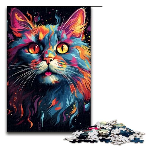 Puzzle für Erwachsene 1000 Teile Bunte exotische Katzenfamilie Holzpuzzle Lernspiel Herausforderungsspielzeug 75 x 50 cm Puzzle für Erwachsene 1000 Teile Bunte exotische Katzenfamilie Holzpuzzle Lernspiel Herausforderungsspielzeug 75 x 50 cm von zouxangzz