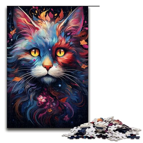 Puzzle für Erwachsene 1000 Teile Bunte psychedelische Katze Holzpuzzle für Kinder Lernspiel 75 x 50 cm Puzzle für Erwachsene 1000 Teile Bunte psychedelische Katze Holzpuzzle für Kinder Lernspiel 75 x 50 cm von zouxangzz