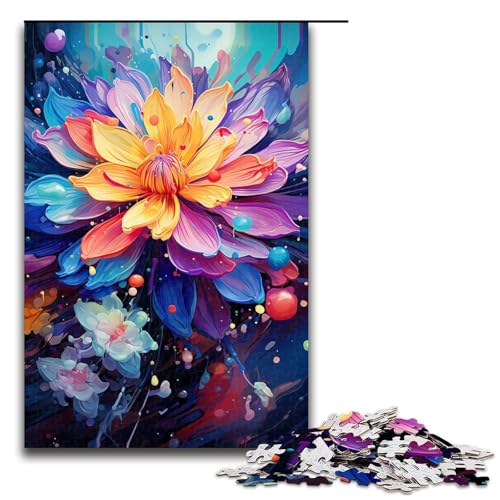 Puzzle für Erwachsene 1000 Teile Bunte psychedelische Narzissen Puzzlespiele Spielzeug Geschenk geeignet für die Schreibtischdekoration 75 x 50 cm von zouxangzz