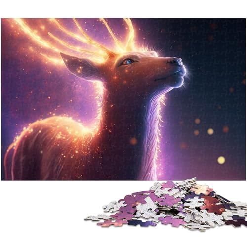 Puzzle für Erwachsene 1000 Teile Camouflage Rentier Puzzles für Erwachsene und Kinder Holzpuzzle Lernspielzeug 1000 Teile (75 x 50 cm) von zouxangzz
