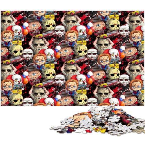 Puzzle für Erwachsene 1000 Teile Cartoon Killer anspruchsvolles Spiel Spielzeug Weihnachtspuzzle Geschenke (Größe 38 x 26 cm) von zouxangzz