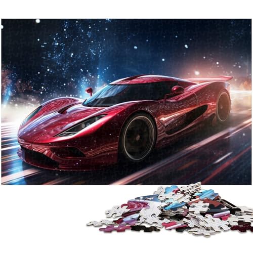 Puzzle für Erwachsene 1000 Teile Cooles Sportwagen Puzzle EIN Kunstwerk für Teenager ab 14 Jahren (Größe 75 x 50 cm) von zouxangzz