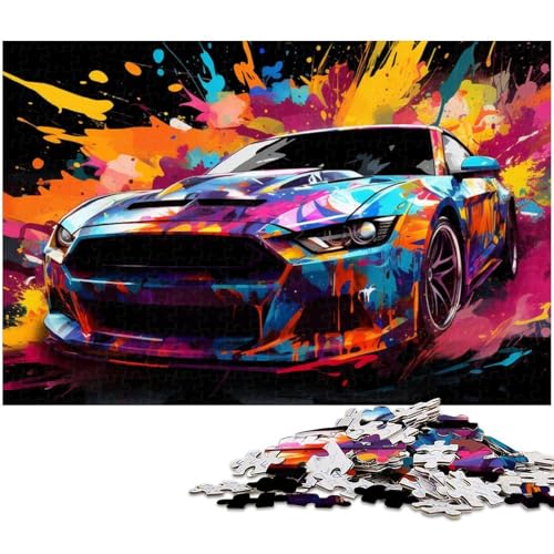 Puzzle für Erwachsene 1000 Teile Cooles Sportwagen Puzzle für Papierpuzzles pädagogisches Spielzeug zum Stressabbau (Größe 38 x 26 cm) von zouxangzz