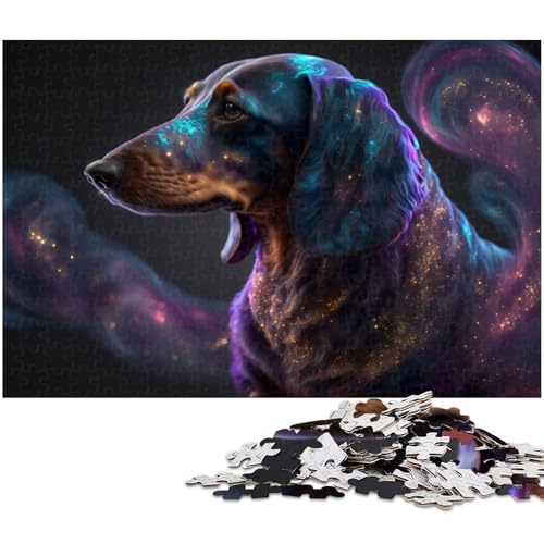 Puzzle für Erwachsene 1000 Teile Dackel Präzisionspuzzle ganze Familie (Größe 38 x 26 cm) von zouxangzz