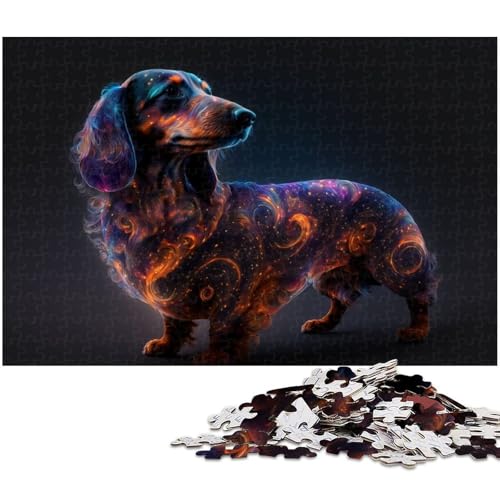Puzzle für Erwachsene 1000 Teile Dackel Puzzle EIN Kunstwerk für Teenager ab 14 Jahren (Größe 38 x 26 cm) von zouxangzz
