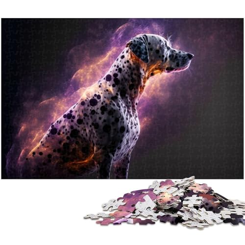 Puzzle für Erwachsene 1000 Teile Dalmatiner anspruchsvolles Spiel Spielzeug Weihnachtspuzzle Geschenke (Größe 75 x 50 cm) von zouxangzz