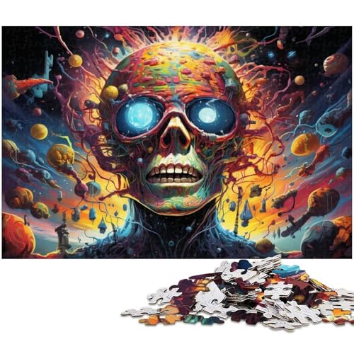 Puzzle für Erwachsene 1000 Teile Die farbenfrohe Psychedelia eines Alien Wunderkinds Das präzise geschnittene Puzzle ganze Familie 1000 Teile (38 x 26 cm) von zouxangzz