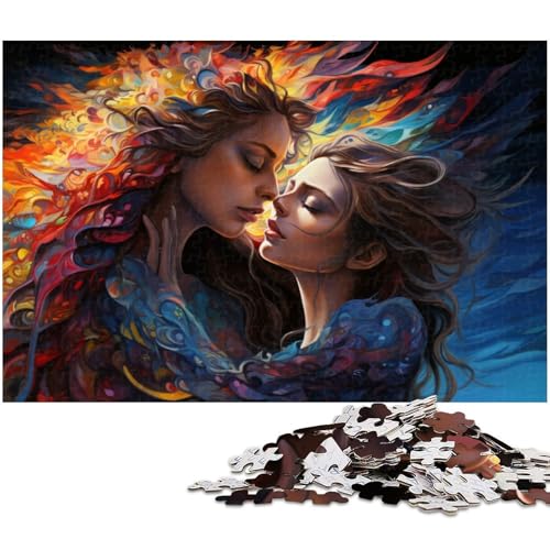 Puzzle für Erwachsene 1000 Teile Die farbenfrohe Psychedelia von Arctic Kiss“ Puzzle für Erwachsene Holzspiele für die ganze Familie Weihnachts und Geburtstagsgeschenke 1000 Teile (75 x 50 cm) von zouxangzz