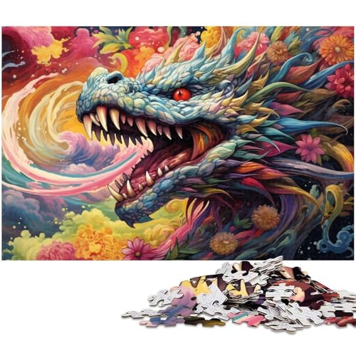 Puzzle für Erwachsene 1000 Teile Drache im Universum Puzzles für Holzpuzzles pädagogisches Spielzeug zum Stressabbau 1000 Teile (75 x 50 cm) von zouxangzz