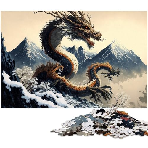 Puzzle für Erwachsene 1000 Teile Drachen Puzzle EIN Kunstwerk für Teenager ab 14 Jahren (Größe 75 x 50 cm) von zouxangzz