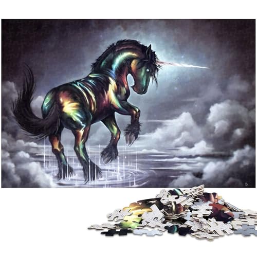 Puzzle für Erwachsene 1000 Teile Einhorn Pferd Puzzle EIN Kunstwerk für Teenager ab 14 Jahren (Größe 75 x 50 cm) von zouxangzz