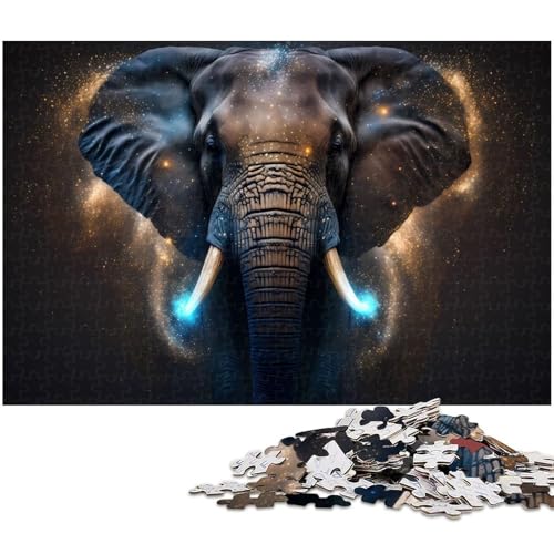 Puzzle für Erwachsene 1000 Teile Elefanten Heimdekoration Puzzle (Größe 75 x 50 cm) von zouxangzz