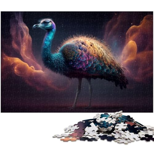 Puzzle für Erwachsene 1000 Teile Emu Puzzle für Erwachsene Holzpuzzle Heimdekoration (Größe 75 x 50 cm) von zouxangzz