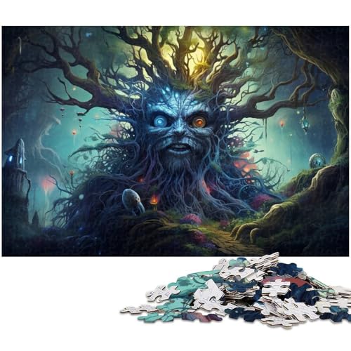 Puzzle für Erwachsene 1000 Teile Fantasie Baum Elfen Puzzle für Erwachsene Holzpuzzle Heimdekoration 1000 Teile (75 x 50 cm) von zouxangzz