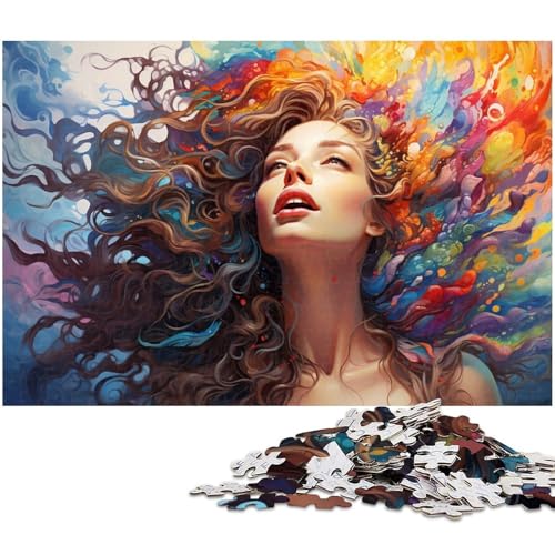 Puzzle für Erwachsene 1000 Teile Fantasie Bunte Blumengöttin Puzzle für Erwachsene Holzspiele für die ganze Familie Weihnachts und Geburtstagsgeschenke 1000 Teile (75 x 50 cm) von zouxangzz