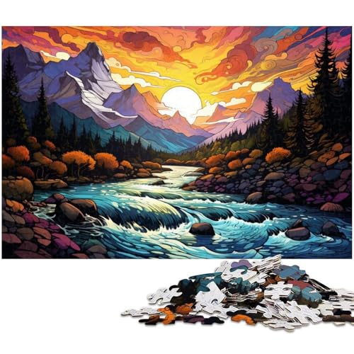 Puzzle für Erwachsene 1000 Teile Fantasie Bunte Landschaft Puzzle für Erwachsene Papierpuzzle Heimdekoration 1000 Teile (38 x 26 cm) von zouxangzz