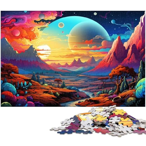 Puzzle für Erwachsene 1000 Teile Fantasie Farblandschaft Heimdekoration Puzzle 1000 Stück (38 x 26 cm) von zouxangzz