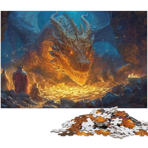 Puzzle für Erwachsene 1000 Teile Fantasie Fliegendrache Heimdekoration Puzzle (Größe 75 x 50 cm) von zouxangzz