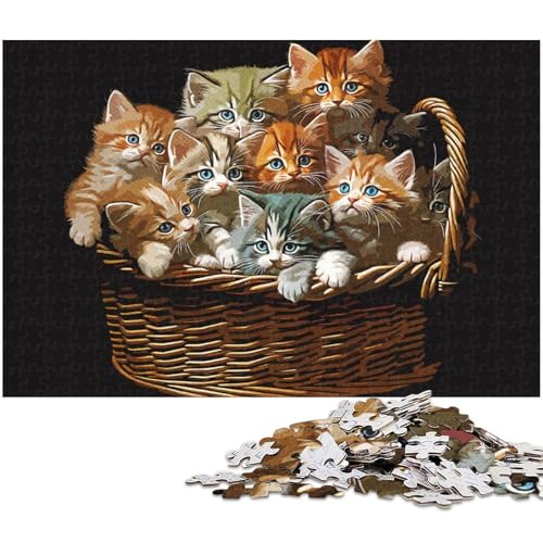 Puzzle für Erwachsene 1000 Teile Fantasie Haustierkatze Puzzle für Erwachsene Holzspiele für die ganze Familie Weihnachts und Geburtstagsgeschenke 1000 Teile (75 x 50 cm) von zouxangzz