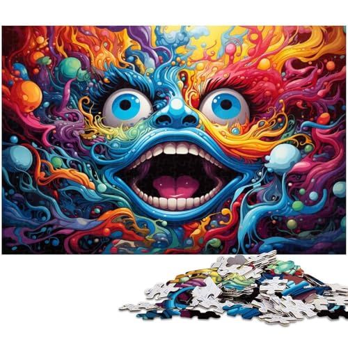 Puzzle für Erwachsene 1000 Teile Fantasie Puzzle mit bunten Gesichtern jedes Teil ist einzigartig – anspruchsvolles Familienspiel 1000 Teile (75 x 50 cm) von zouxangzz