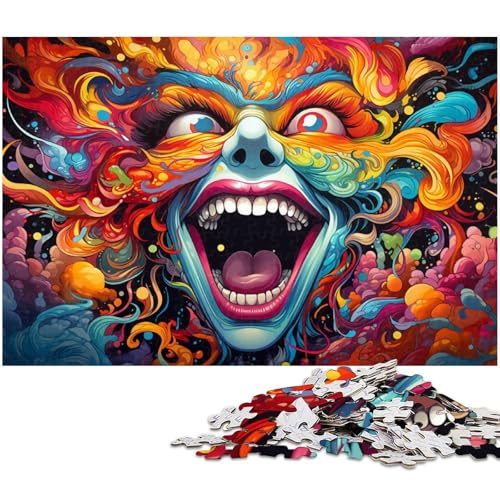 Puzzle für Erwachsene 1000 Teile Fantasie Puzzle mit farbenfrohen Gesichtern EIN Kunstwerk für Teenager ab 14 Jahren 1000 Teile (75 x 50 cm) von zouxangzz