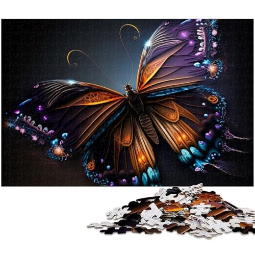 Puzzle für Erwachsene 1000 Teile Fantasie Schmetterling Holzpuzzle lustiges Geschenk (Größe 75 x 50 cm) von zouxangzz