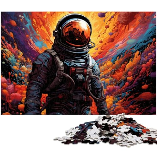Puzzle für Erwachsene 1000 Teile Fantasie buntes Astronauten Puzzle für Erwachsene Holzpuzzle Heimdekoration 1000 Teile (75 x 50 cm) von zouxangzz