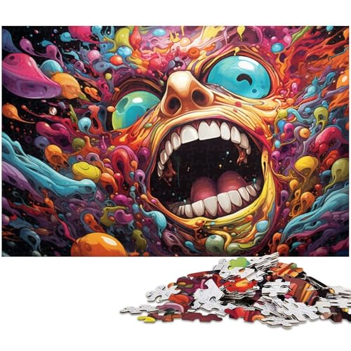 Puzzle für Erwachsene 1000 Teile Fantasie farbenfrohes psychedelisches Puzzle für Erwachsene Holzspiele für die ganze Familie Weihnachts und Geburtstagsgeschenke 1000 Teile (75 x 50 cm) von zouxangzz