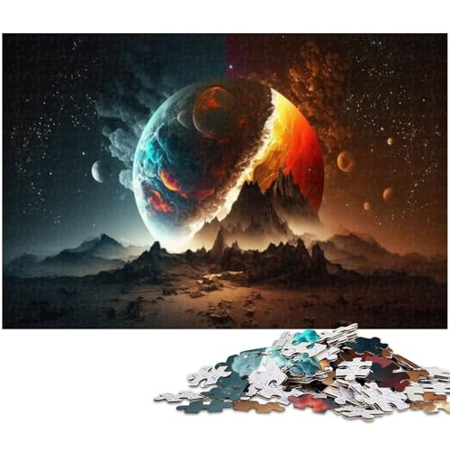 Puzzle für Erwachsene 1000 Teile Fantasielandschaft Herausforderndes Spielspielzeug Weihnachtspuzzlegeschenke (Größe 75 x 50 cm) von zouxangzz