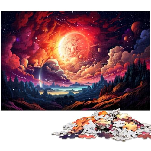 Puzzle für Erwachsene 1000 Teile Fantasielandschaft Puzzle für Erwachsene Holzpuzzle Heimdekoration 1000 Teile (75 x 50 cm) von zouxangzz