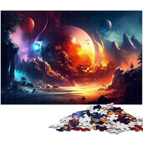 Puzzle für Erwachsene 1000 Teile Fantasielandschafts Puzzles für Papierpuzzles pädagogisches Spielzeug zum Stressabbau (Größe 38 x 26 cm) von zouxangzz
